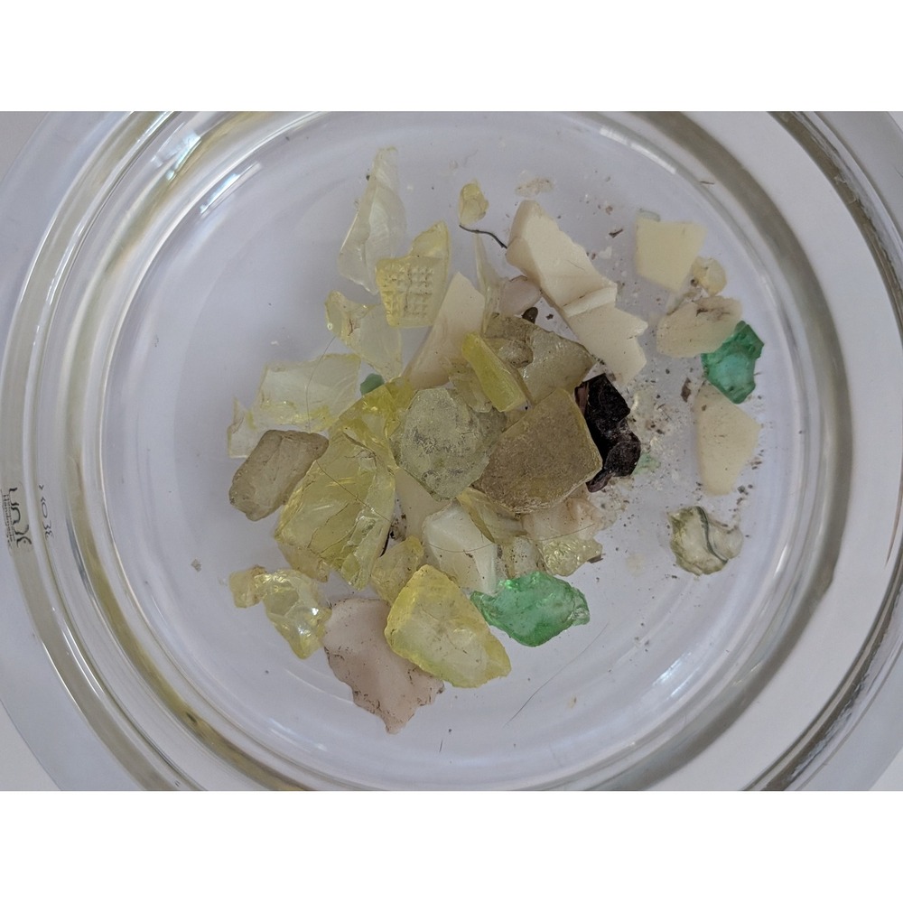 Mixed Uranium Glass Cullet Sea Glass Shards UV Glow Vaseline Glass Craft Bulk